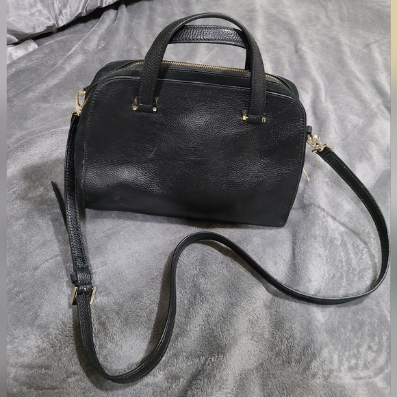 KATE SPADE-Kay Street Small Felix-Pebbled Leather Crossbody/Hand Bag Black - Picture 2 of 13